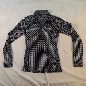 Smartwool Merino Wool 1/4 Zip Pullover Men's Medium Athleisure Geometric Pattern